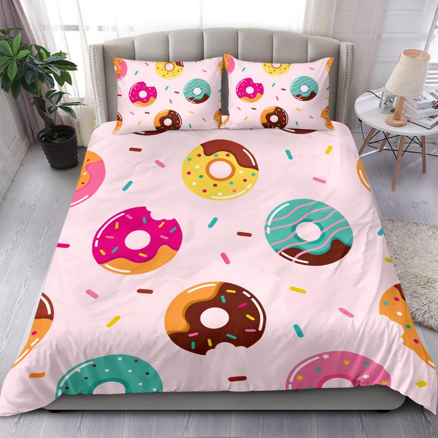 Cute Donut Bedding Set Bedding Set Duvet Cover And 2 Pillowcases