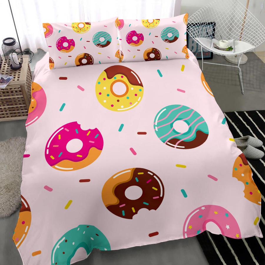 Cute Donut Bedding Set Bedding Set Duvet Cover And 2 Pillowcases