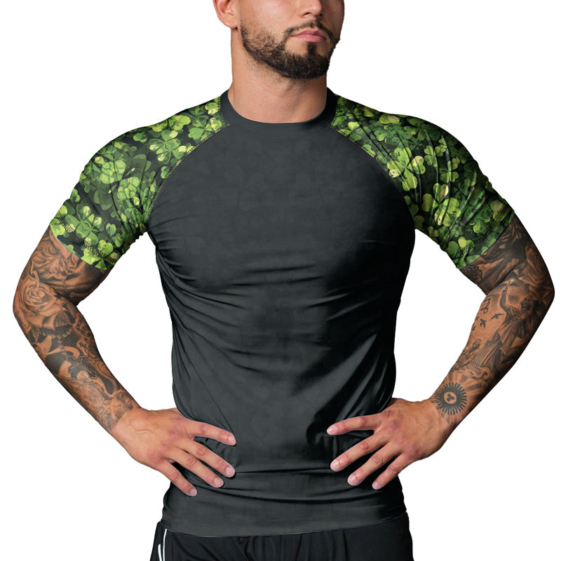 Rashninja Shamrock Warrior Men's Short Sleeve Rash Guard