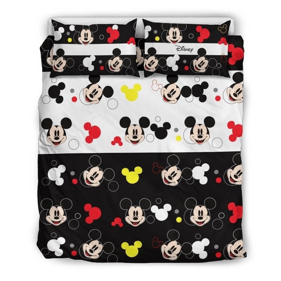 Disney Mickey Mouse Bedding Set For Kids - Fun &amp; Cozy Comforter With Pillowcases