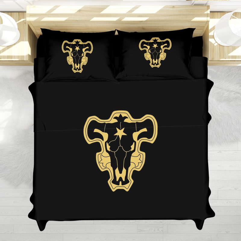 Black Bulls Black Clover Bedding Set