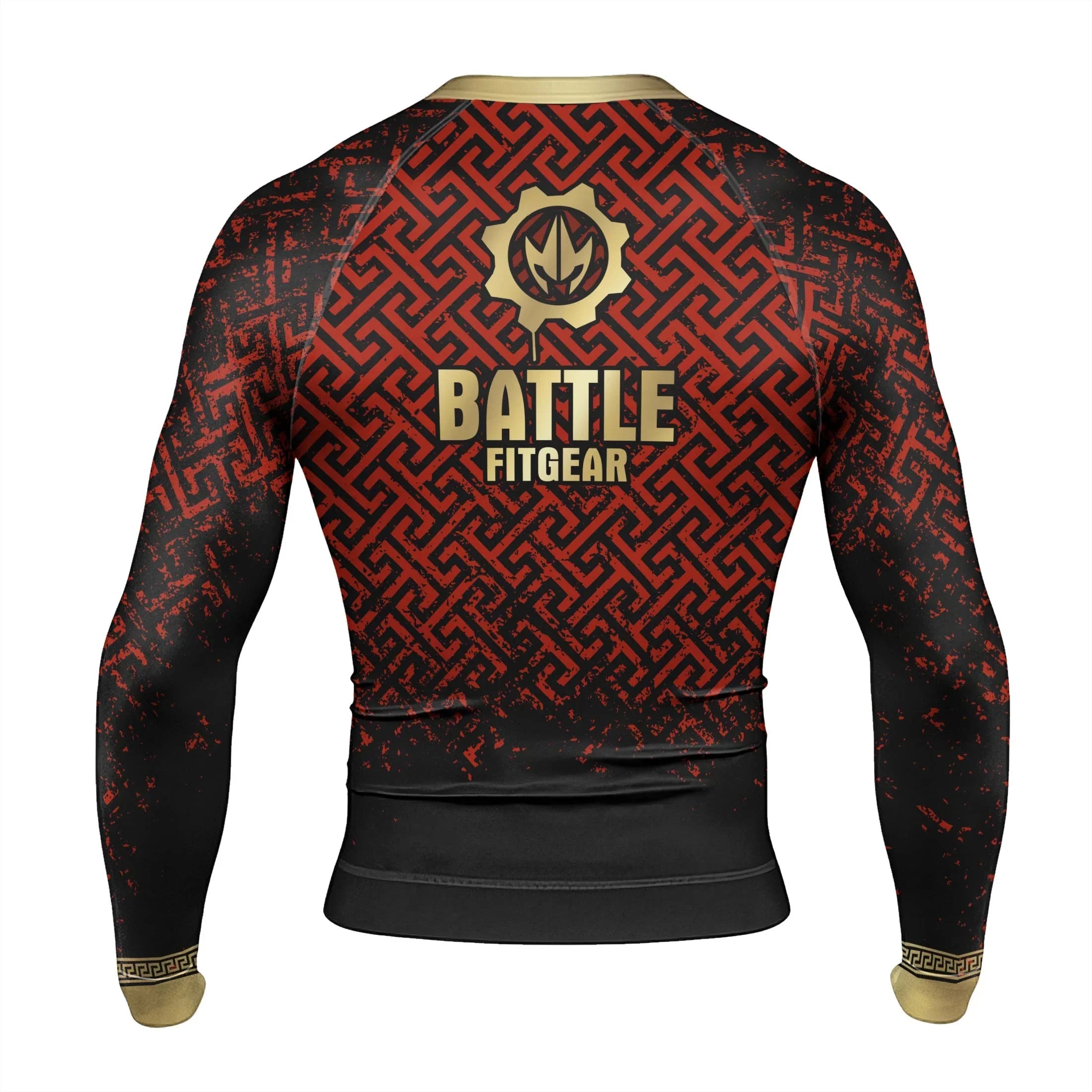 Crimson Spartan Men's Long Sleeve Rash Guard