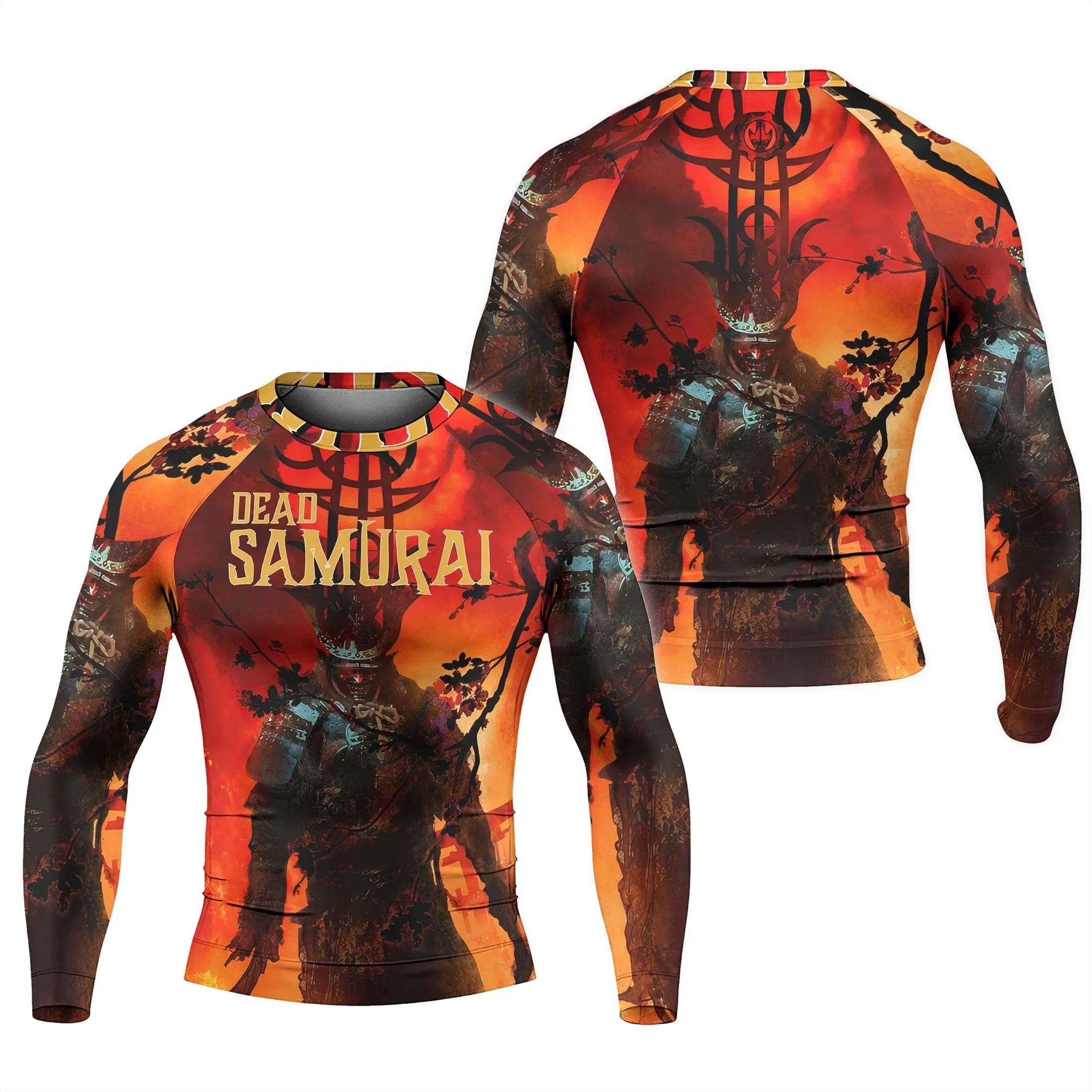 Dead Samurai Warrior Men's Long Sleeve Rash Guard