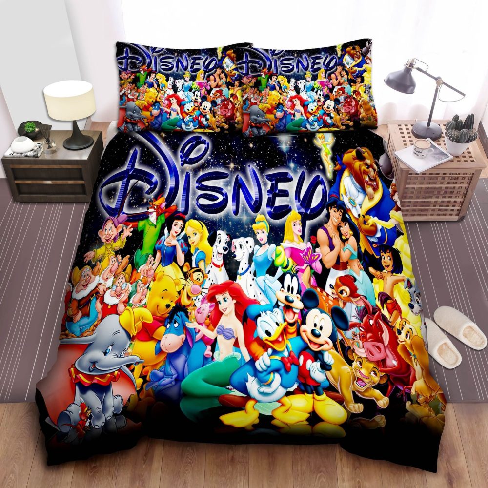 Disney Magic Bedding Set – Vibrant Cartoon Characters, Cozy Comfort For Kids &amp; Fans