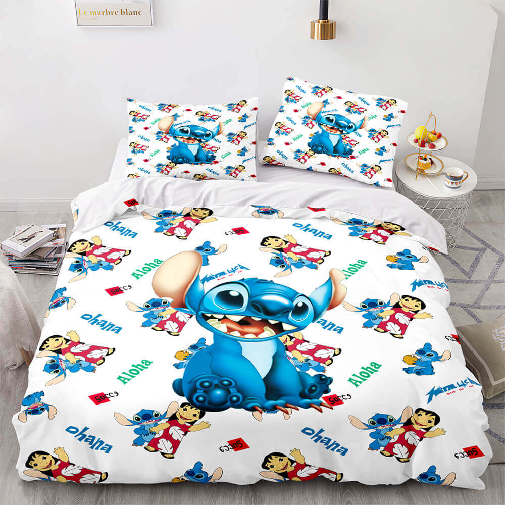 Kids' Cartoon Character Bedding Set - Fun &amp; Cozy Duvet Cover With Pillowcases