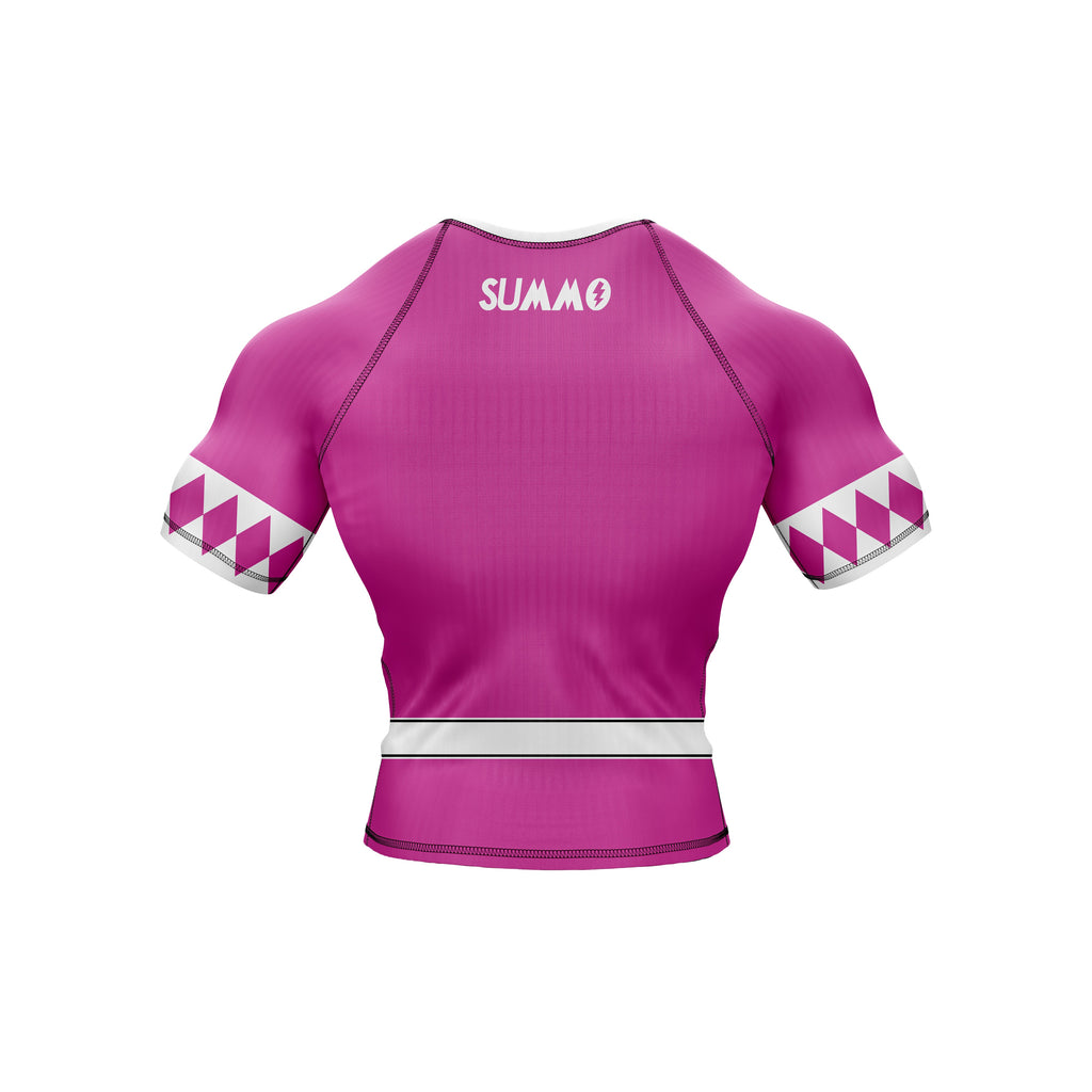 Mighty Morphin Grappler – Pink Premium Rash Guard For Men/Women