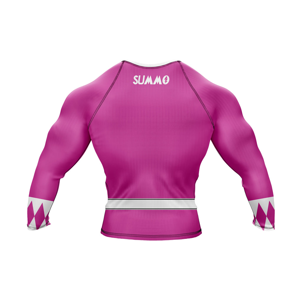 Mighty Morphin Grappler – Pink Premium Rash Guard For Men/Women