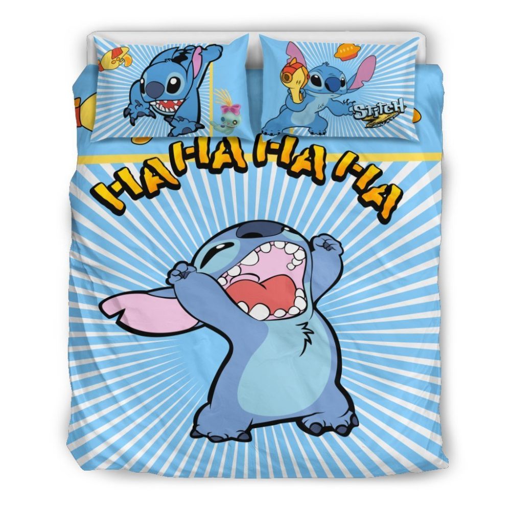 Cozy Cartoon Character Bedding Set - Fun Blue Comforter &amp; Pillowcases For Kids