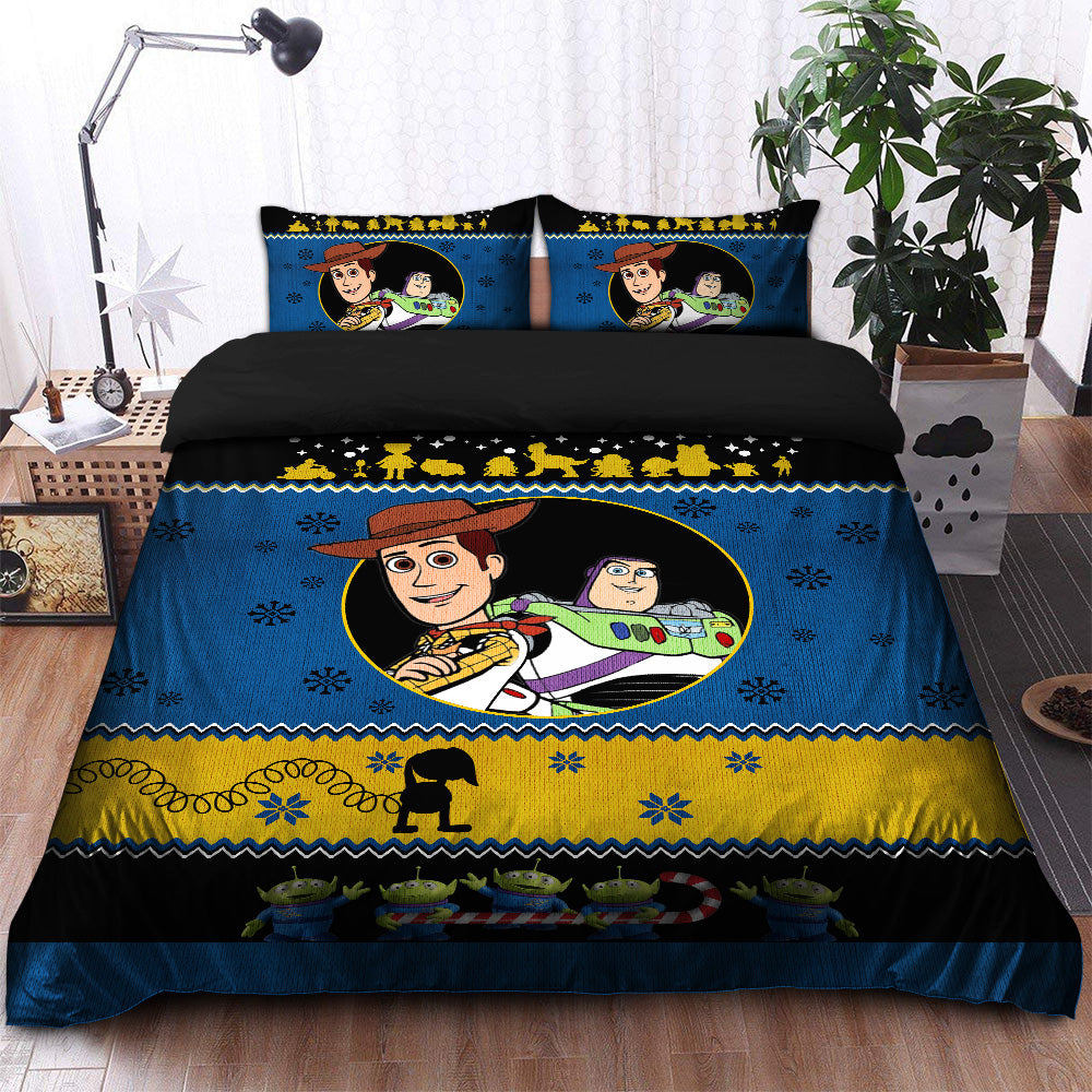 Toy Story Christmas Bedding Set Duvet Cover And 2 Pillowcases
