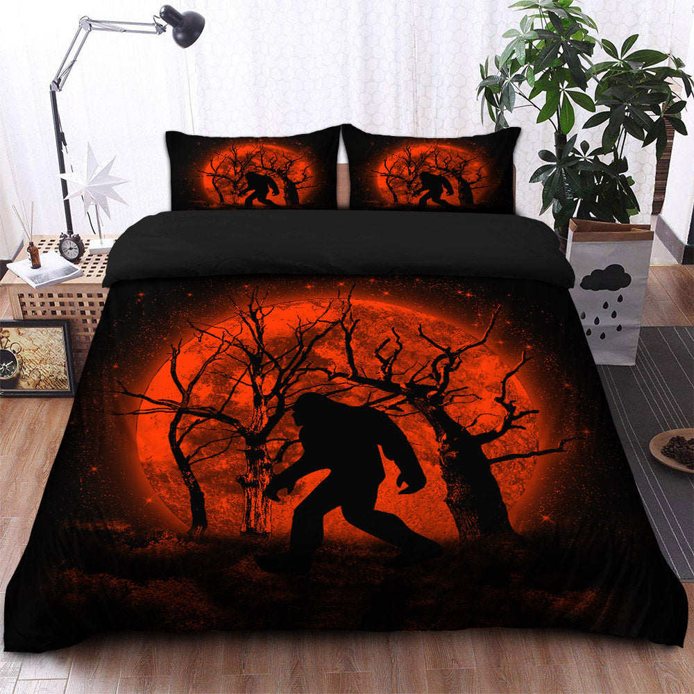 Bigfoot Silhouette Moonlight Bedding Set Duvet Cover And 2 Pillowcases