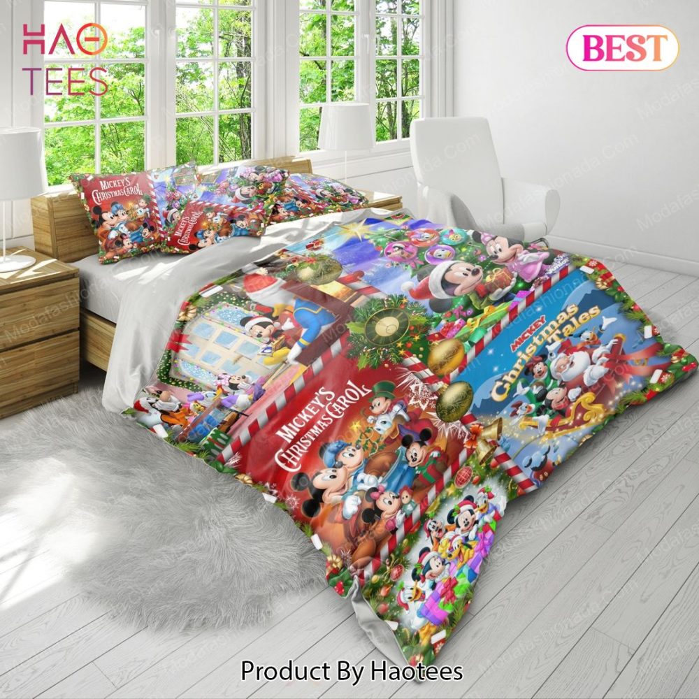 Mickey Pattern Christmas Merry Christmas Bedding Sets Bed Sets, Bedroom Sets