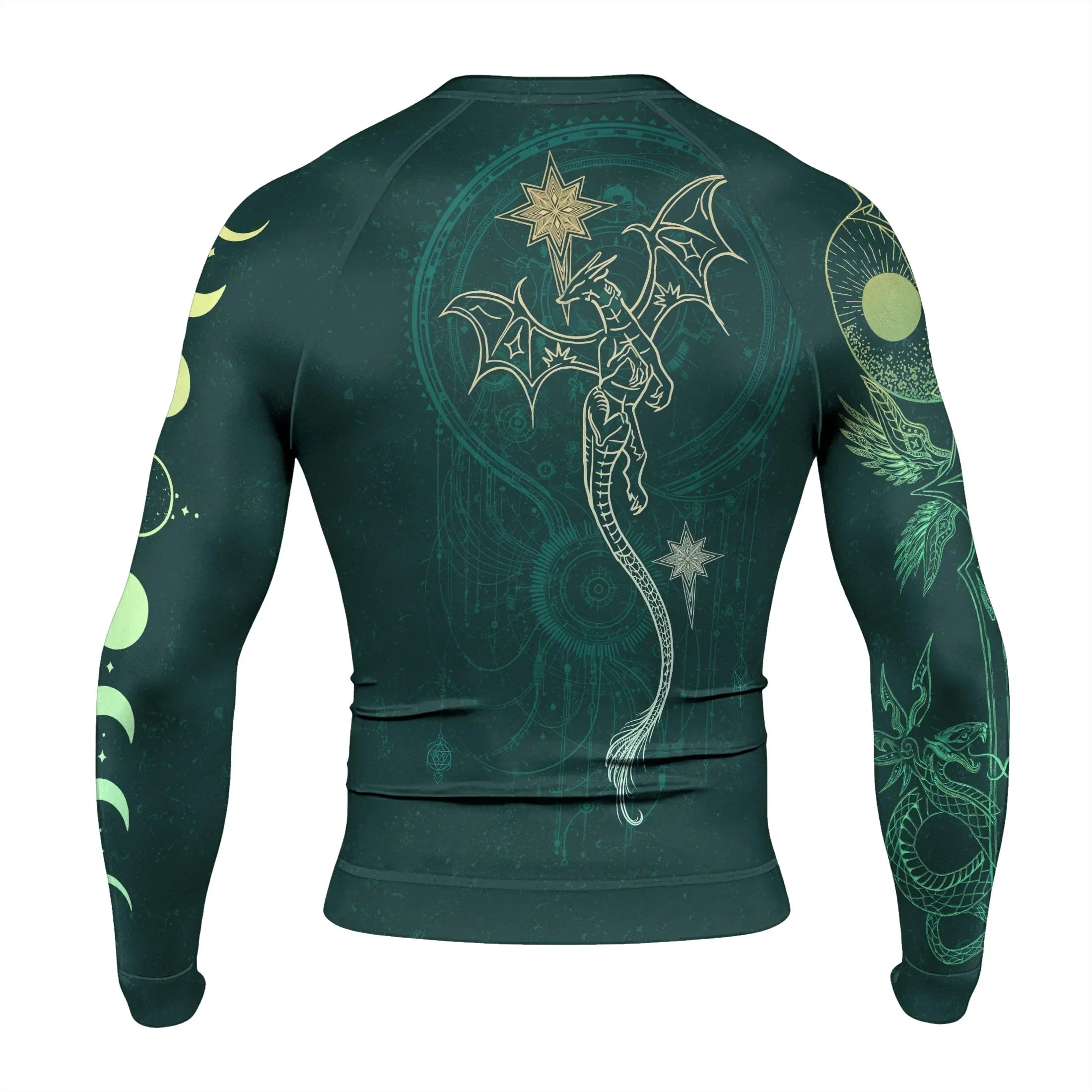 Celestial Dragon Rune Men's Long Sleeve Rash Guard