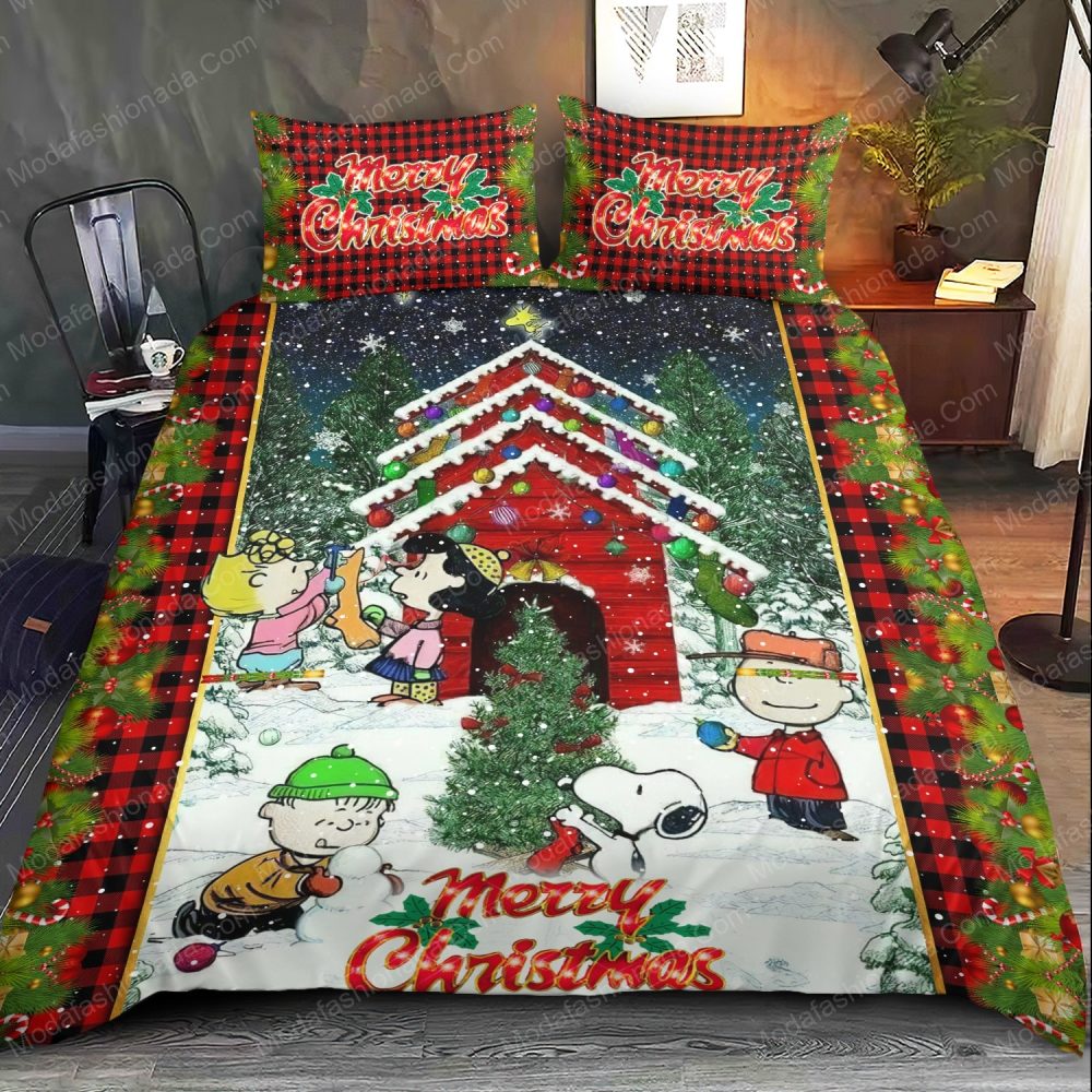 Festive Christmas Cartoon Bedding Set - Cozy Holiday Comfort For Kids &amp; Adults