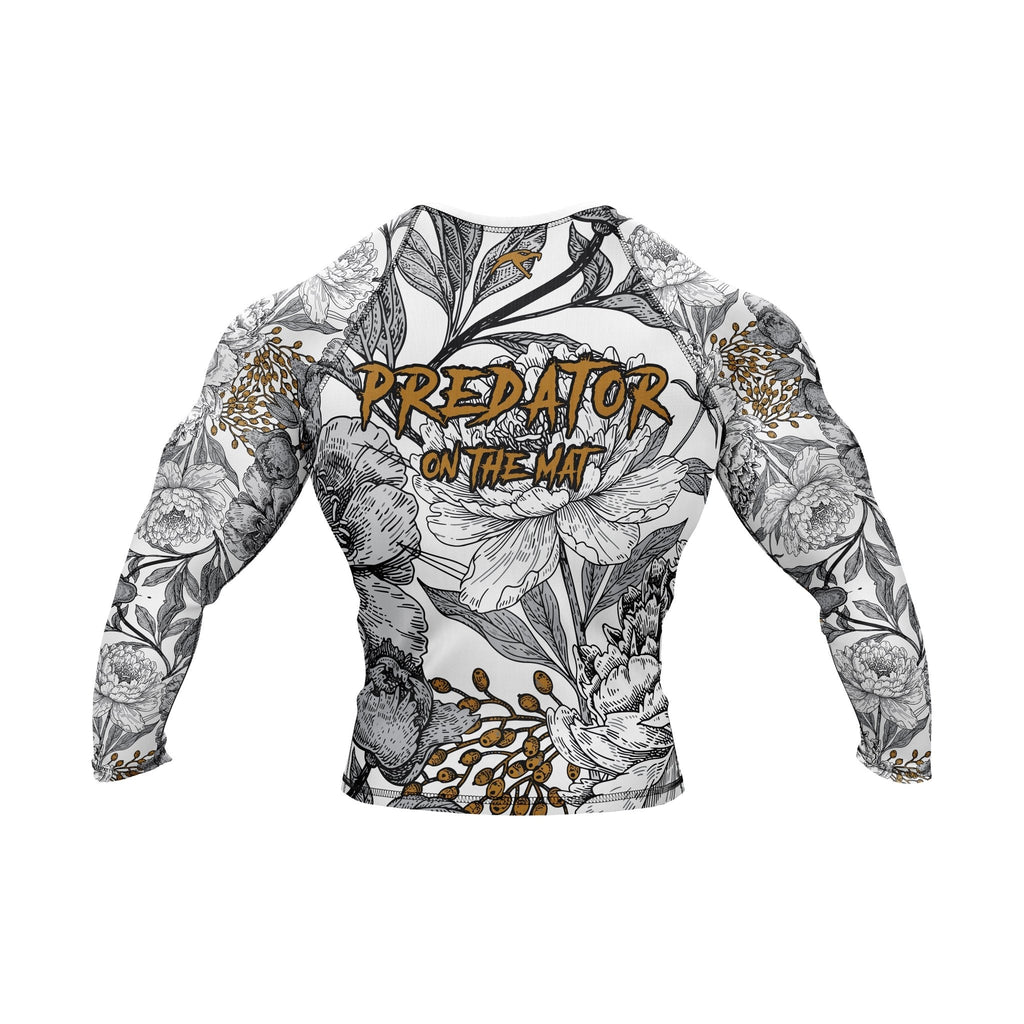 Floral Predator Premium Bjj Rash Guard For Men/Women