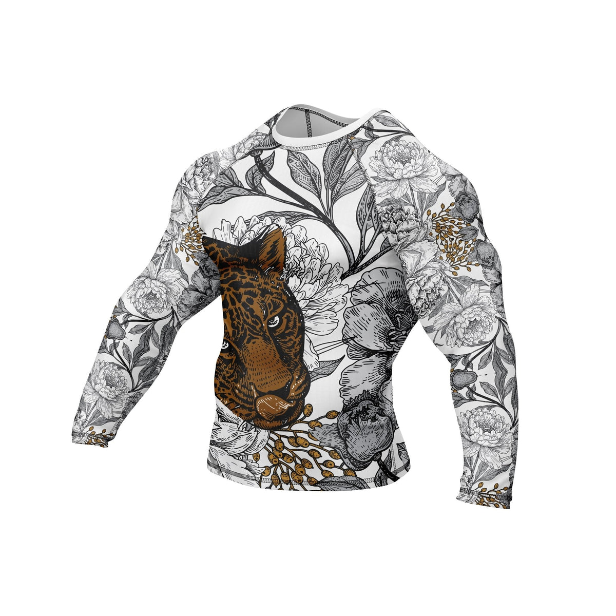 Floral Predator Premium Bjj Rash Guard For Men/Women