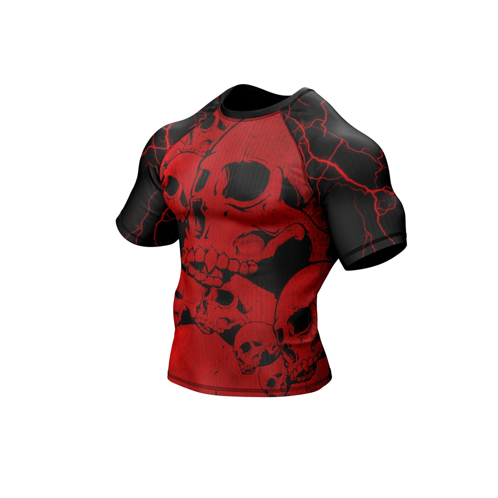 Lightning Skull Premium Bjj Rash Guard For Men/Women