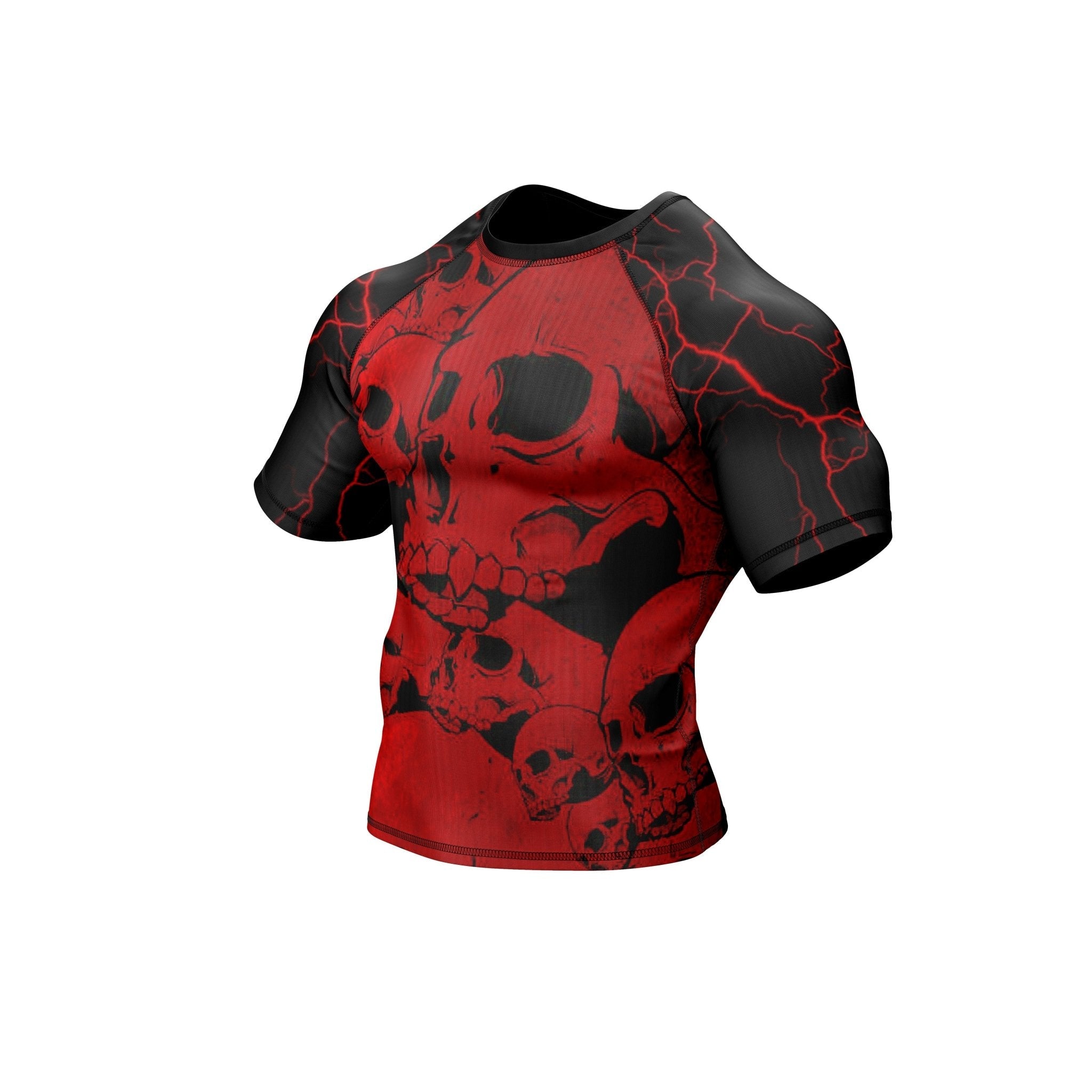 Lightning Skull Premium Bjj Rash Guard For Men/Women