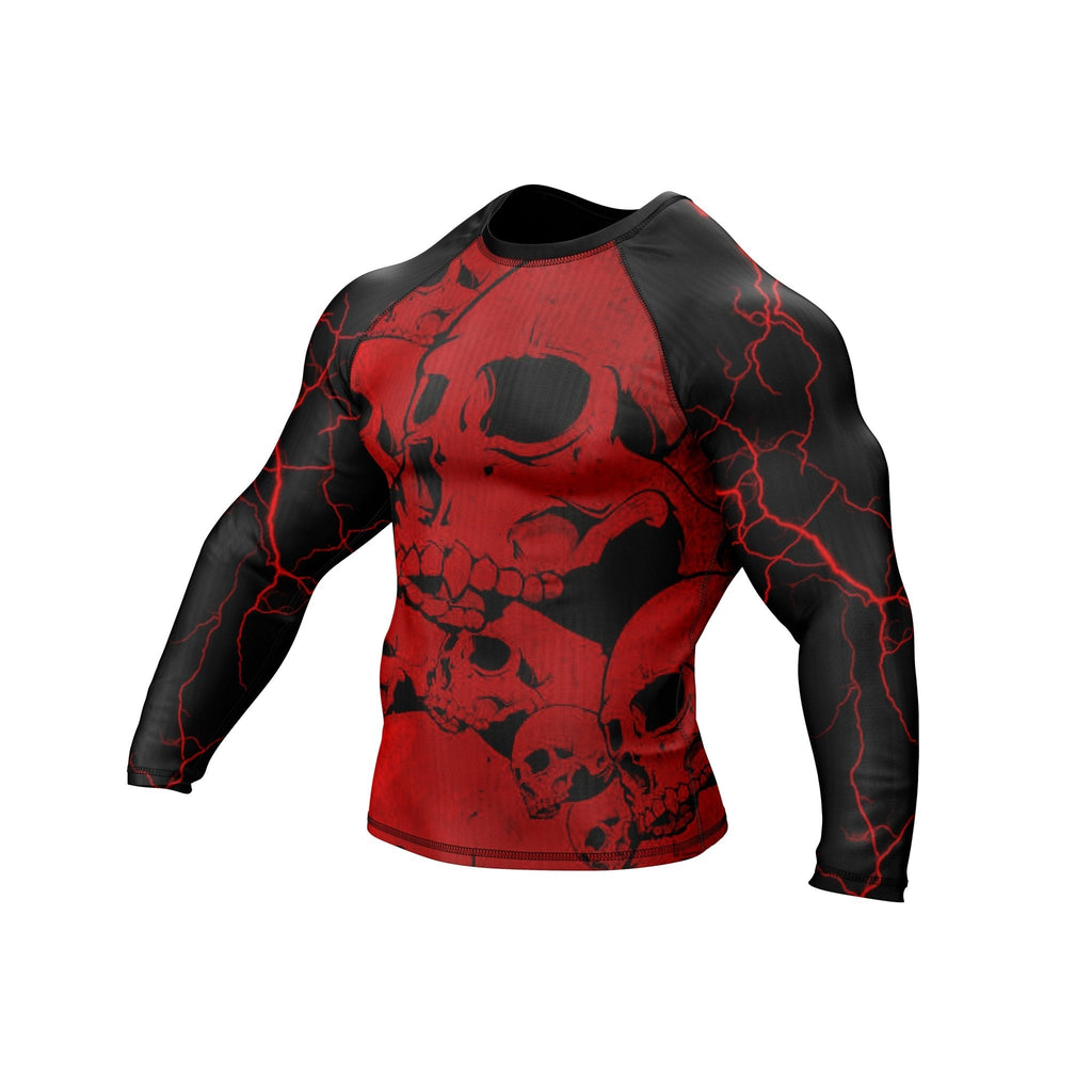 Lightning Skull Premium Bjj Rash Guard For Men/Women