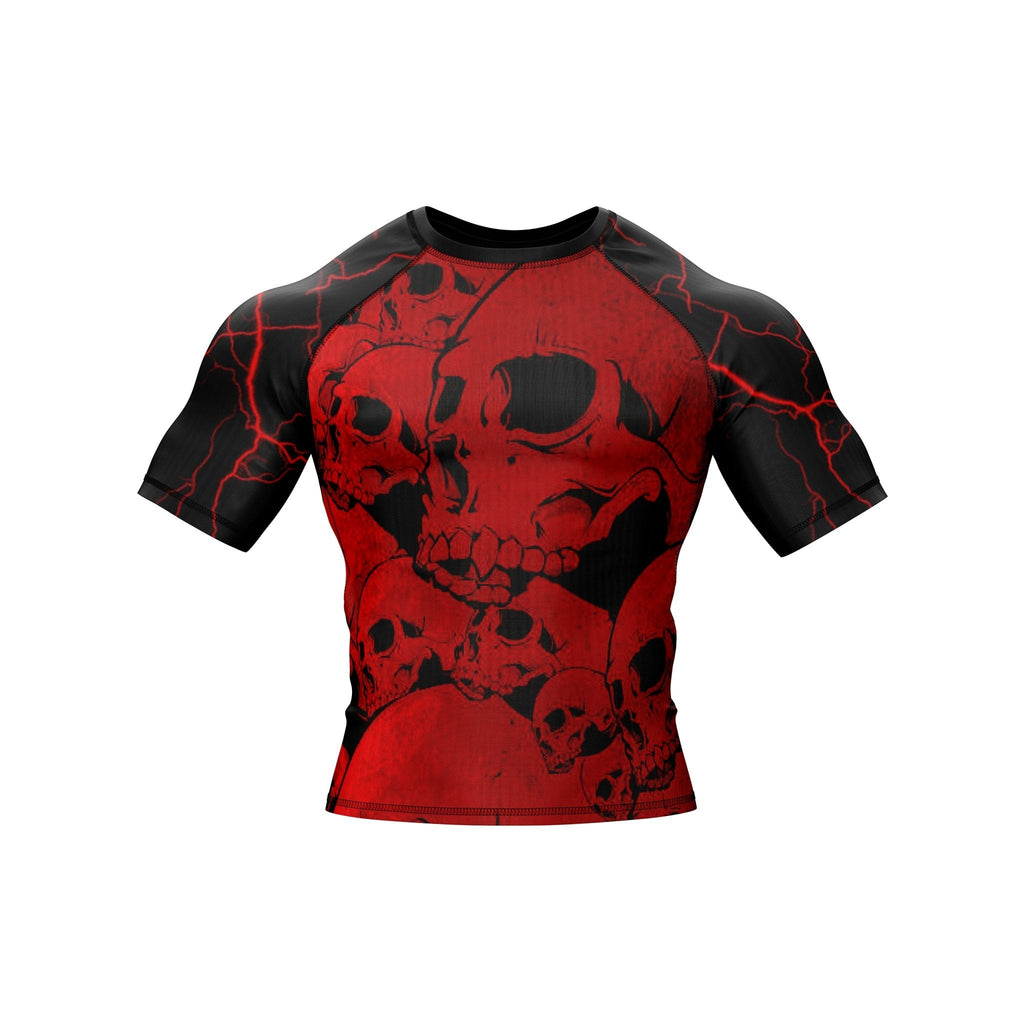 Lightning Skull Premium Bjj Rash Guard For Men/Women