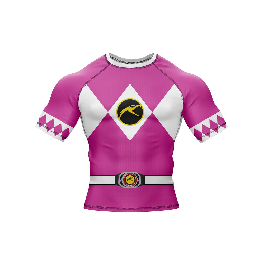 Mighty Morphin Grappler – Pink Premium Rash Guard For Men/Women