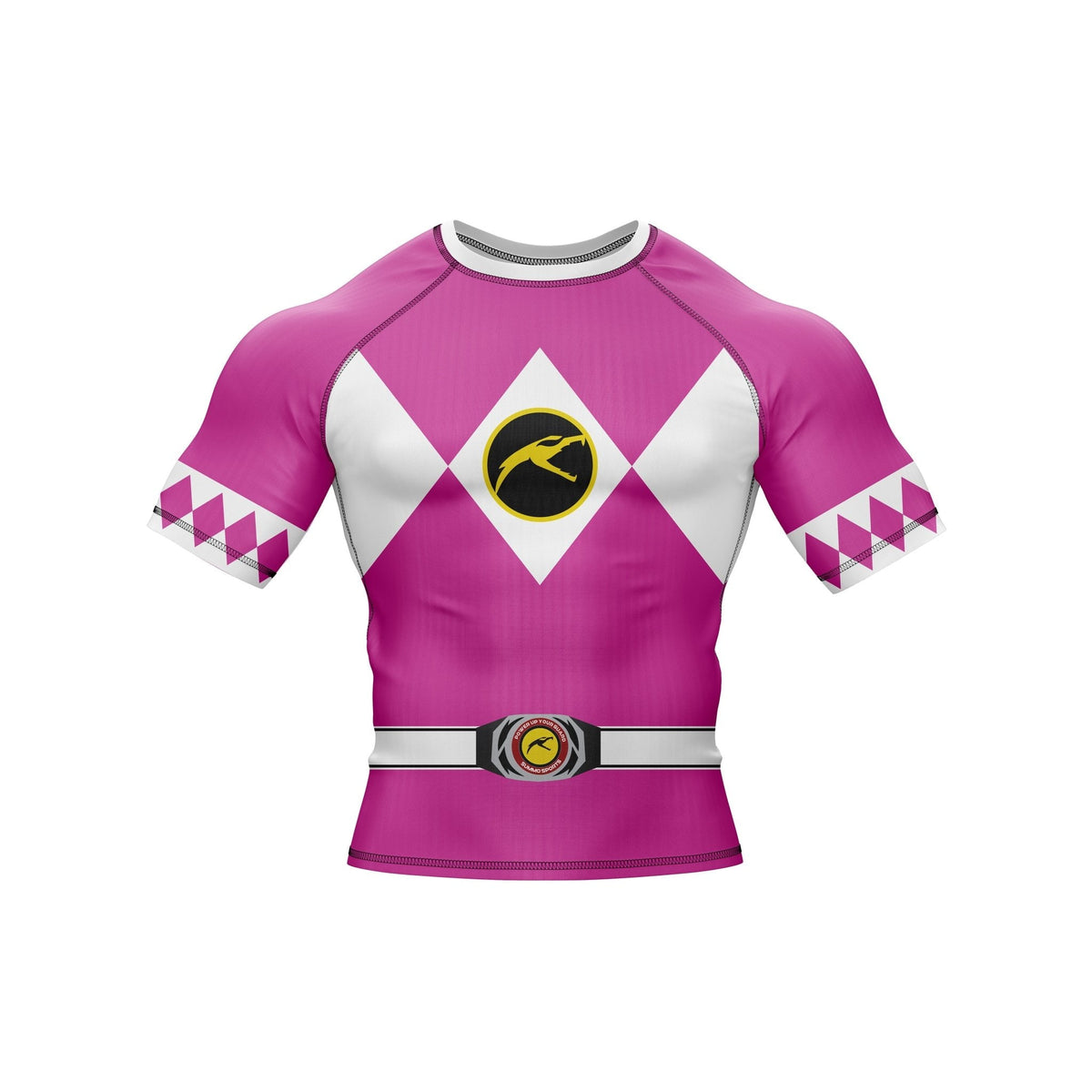 Mighty Morphin Grappler – Pink Premium Rash Guard For Men/Women
