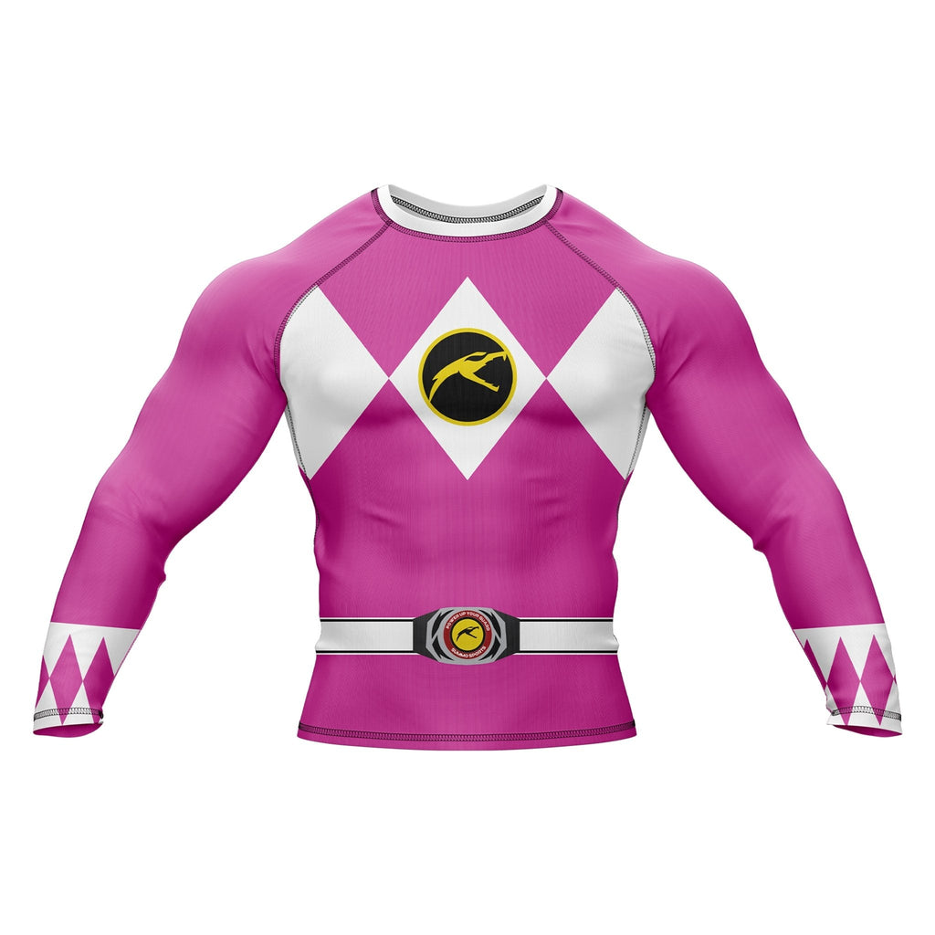 Mighty Morphin Grappler – Pink Premium Rash Guard For Men/Women