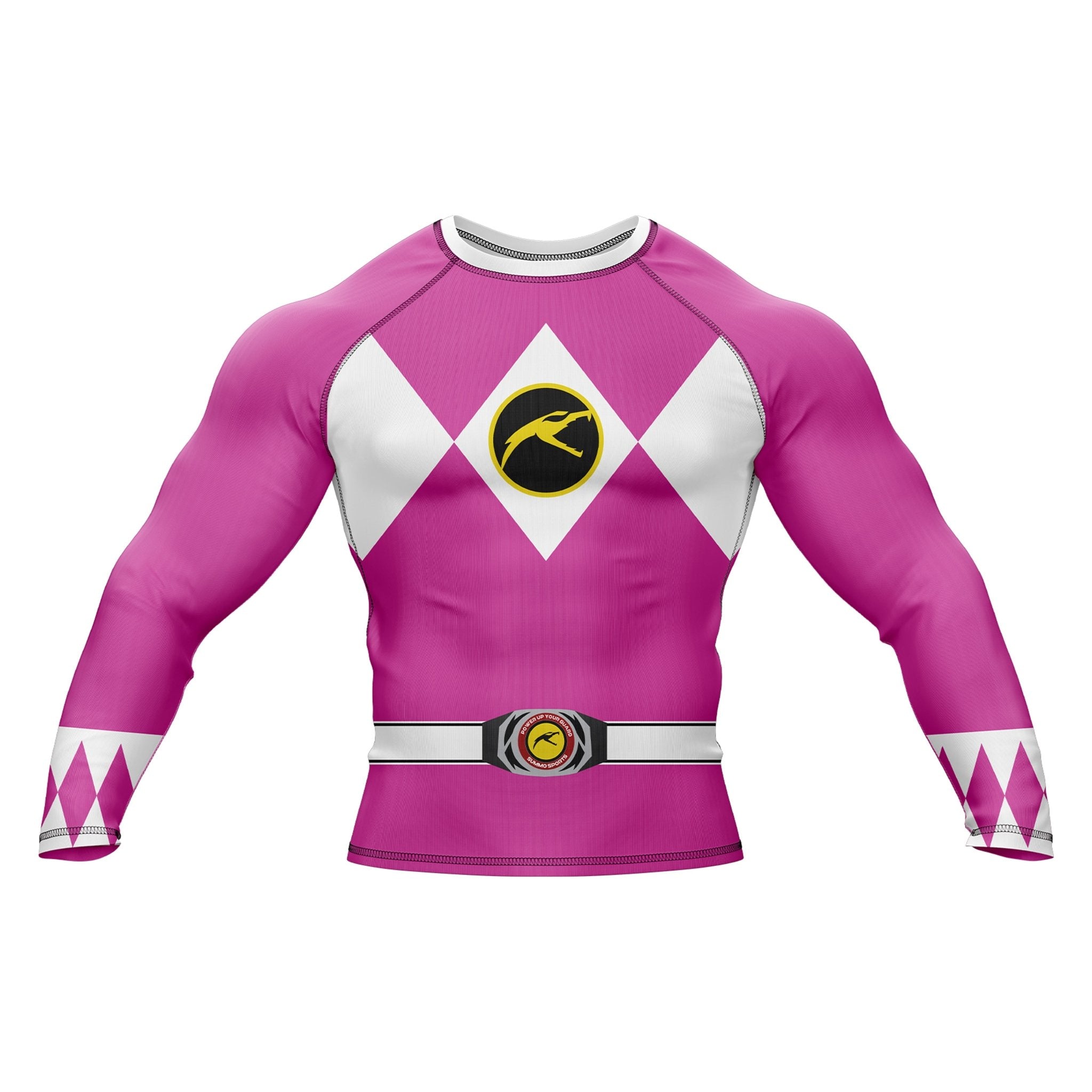 Mighty Morphin Grappler – Pink Premium Rash Guard For Men/Women