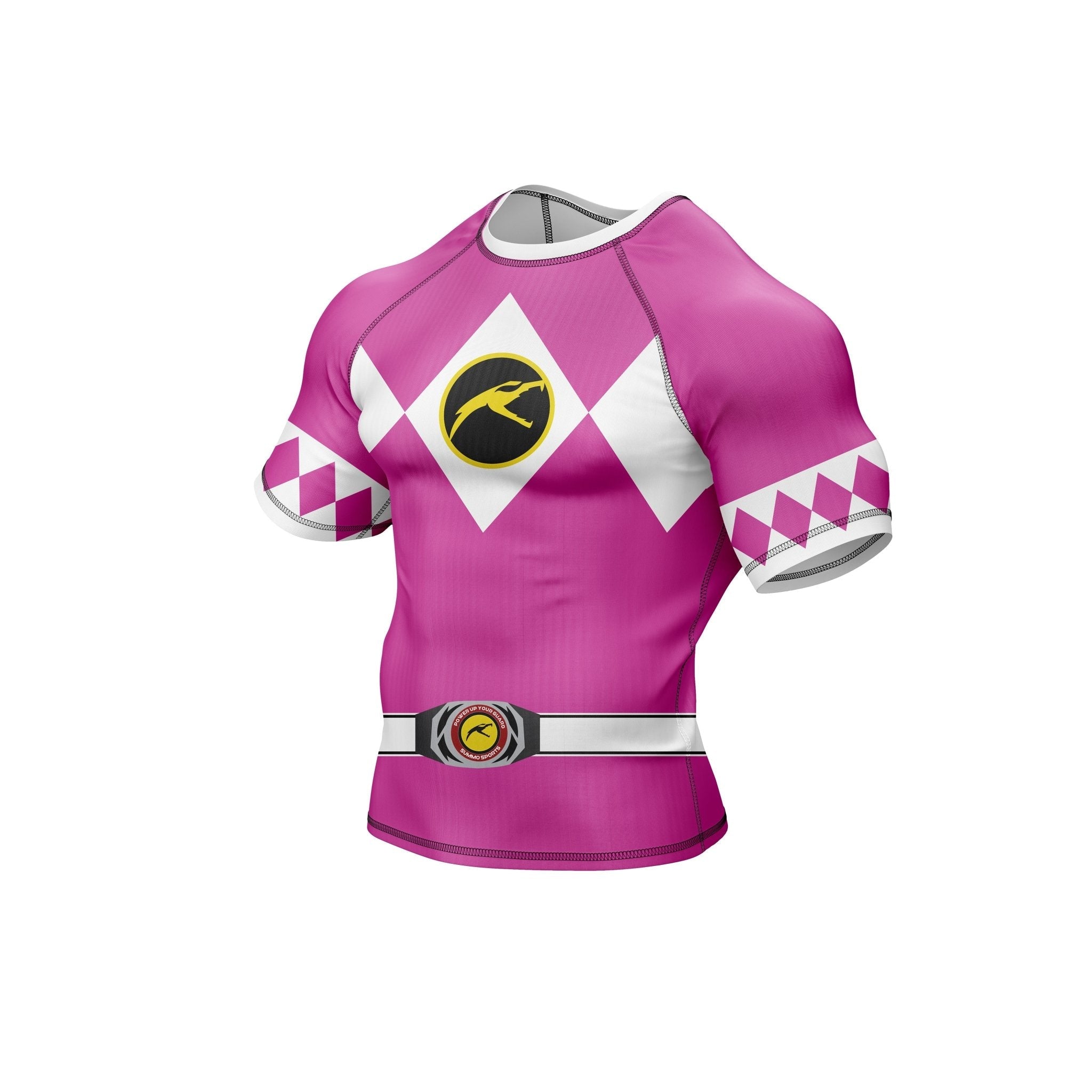 Mighty Morphin Grappler – Pink Premium Rash Guard For Men/Women