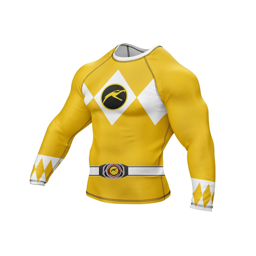 Mighty Morphin Grappler – Yellow Premium Rash Guard For Men/Women