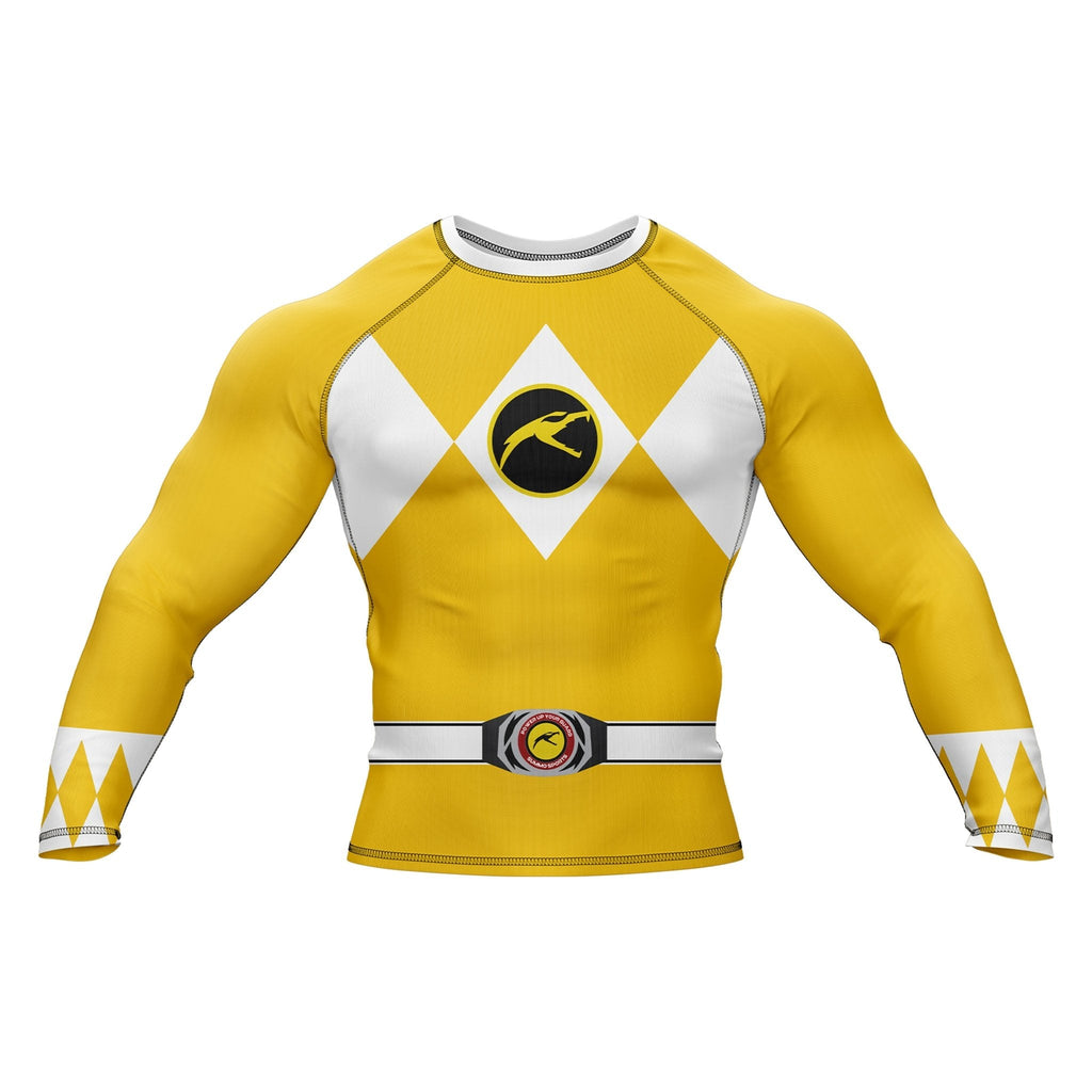 Mighty Morphin Grappler – Yellow Premium Rash Guard For Men/Women