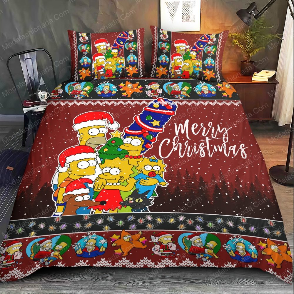Festive Cartoon Family Christmas Bedding Set - Cozy Holiday Comfort
