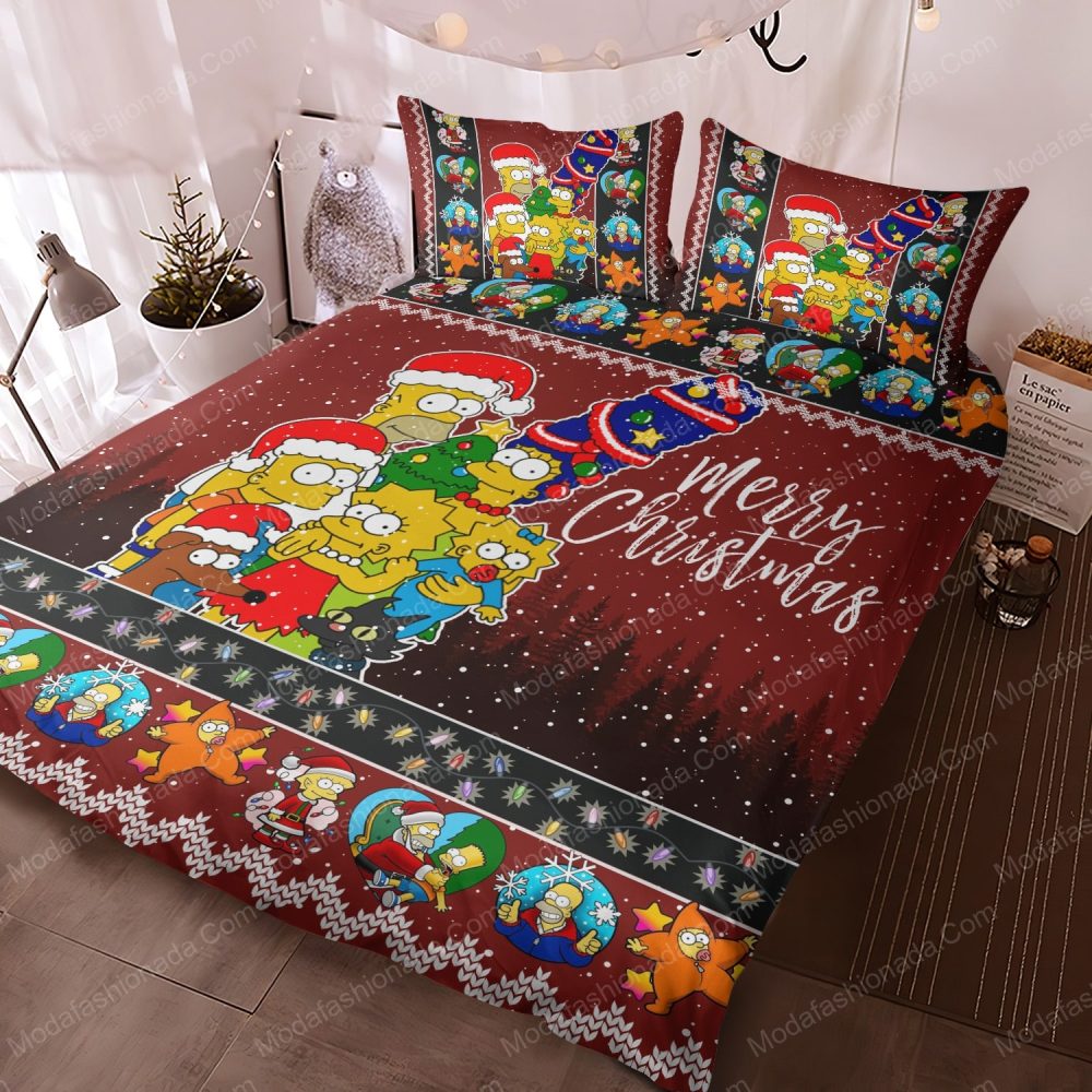 Festive Cartoon Family Christmas Bedding Set - Cozy Holiday Comfort