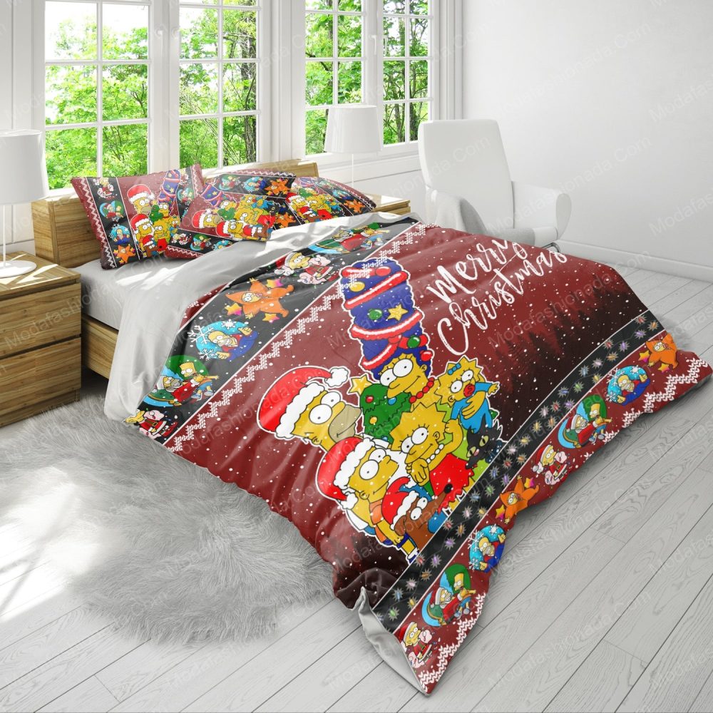 Festive Cartoon Family Christmas Bedding Set - Cozy Holiday Comfort