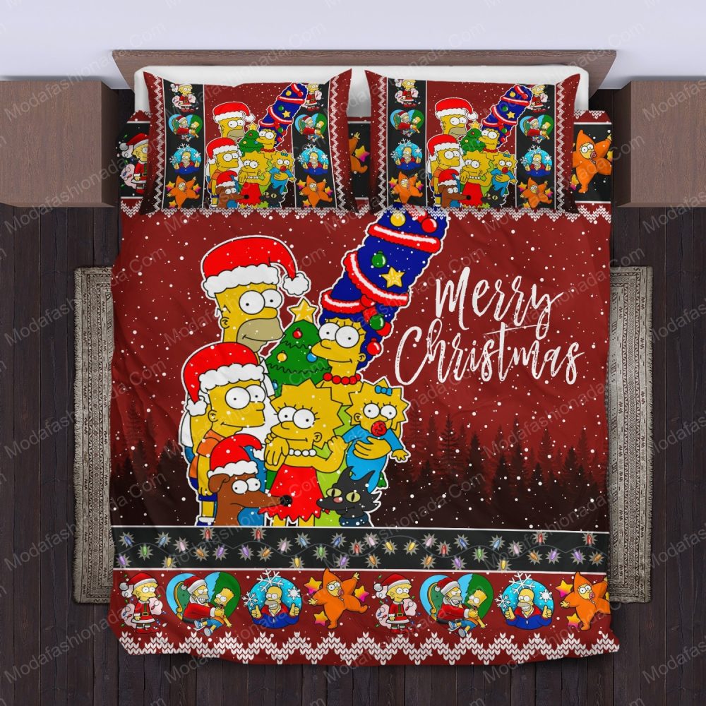 Festive Cartoon Family Christmas Bedding Set - Cozy Holiday Comfort