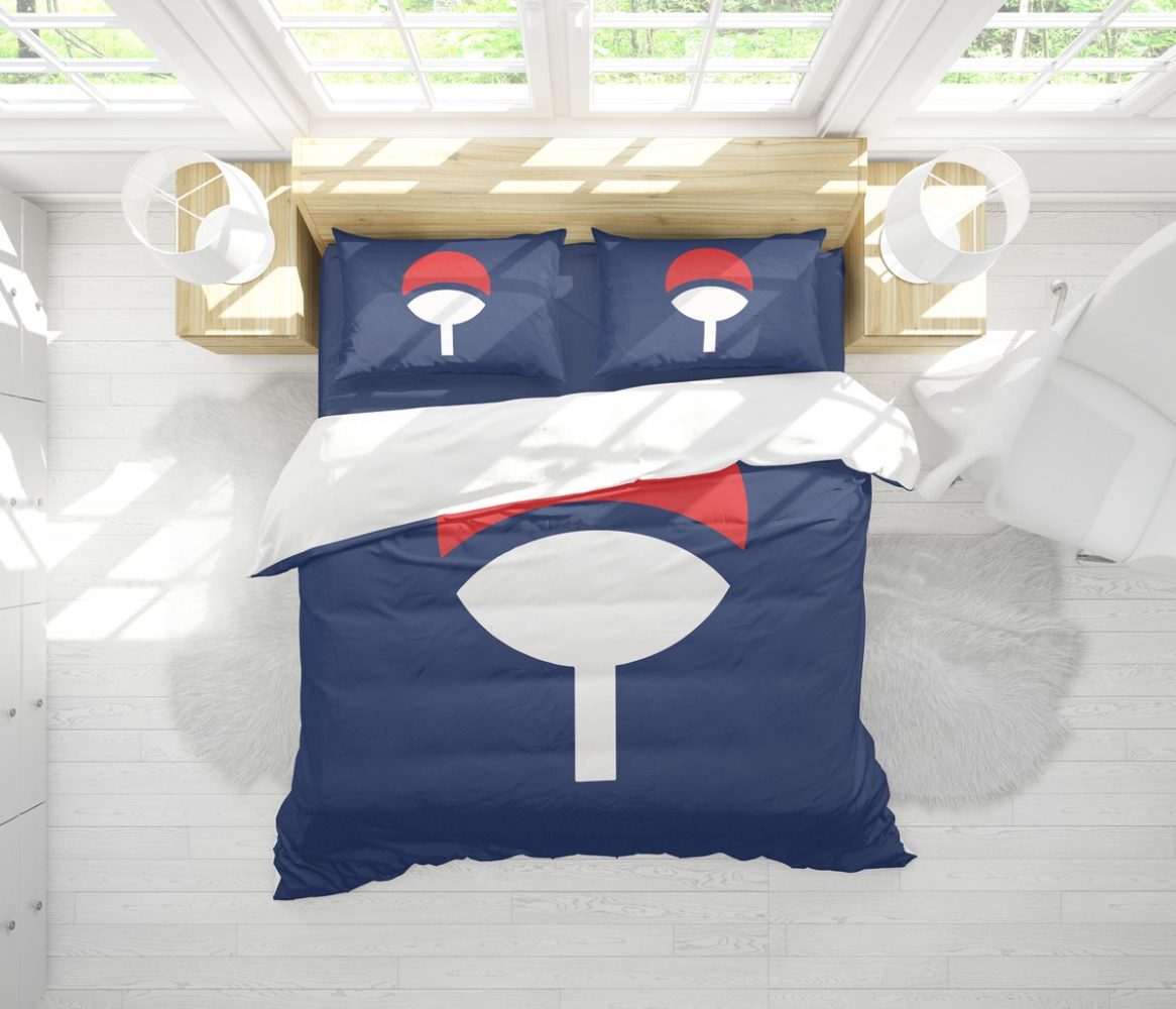 Uchiha Symbol Shippuden Bedding Set