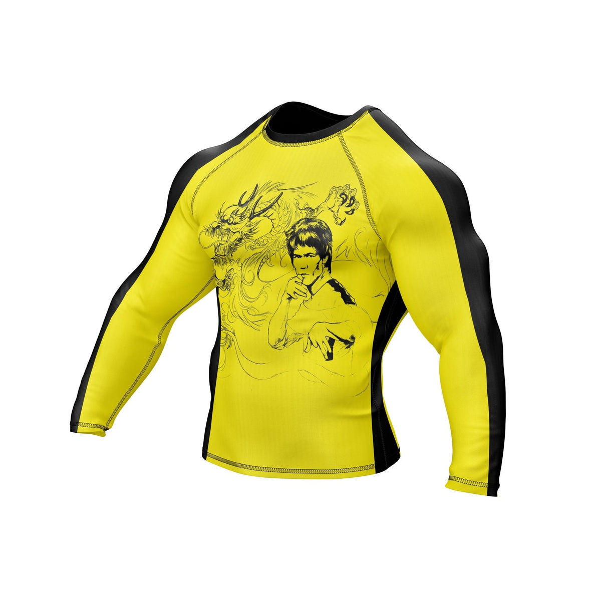 Yellow Fury Premium Bjj Rash Guard For Men/Women