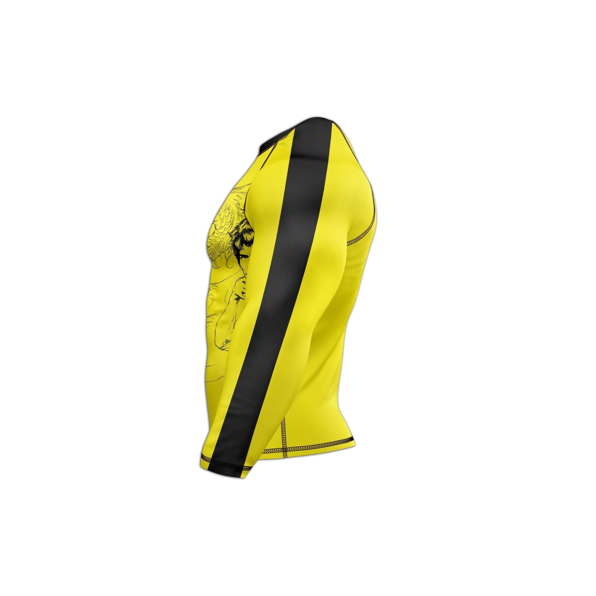 Yellow Fury Premium Bjj Rash Guard For Men/Women