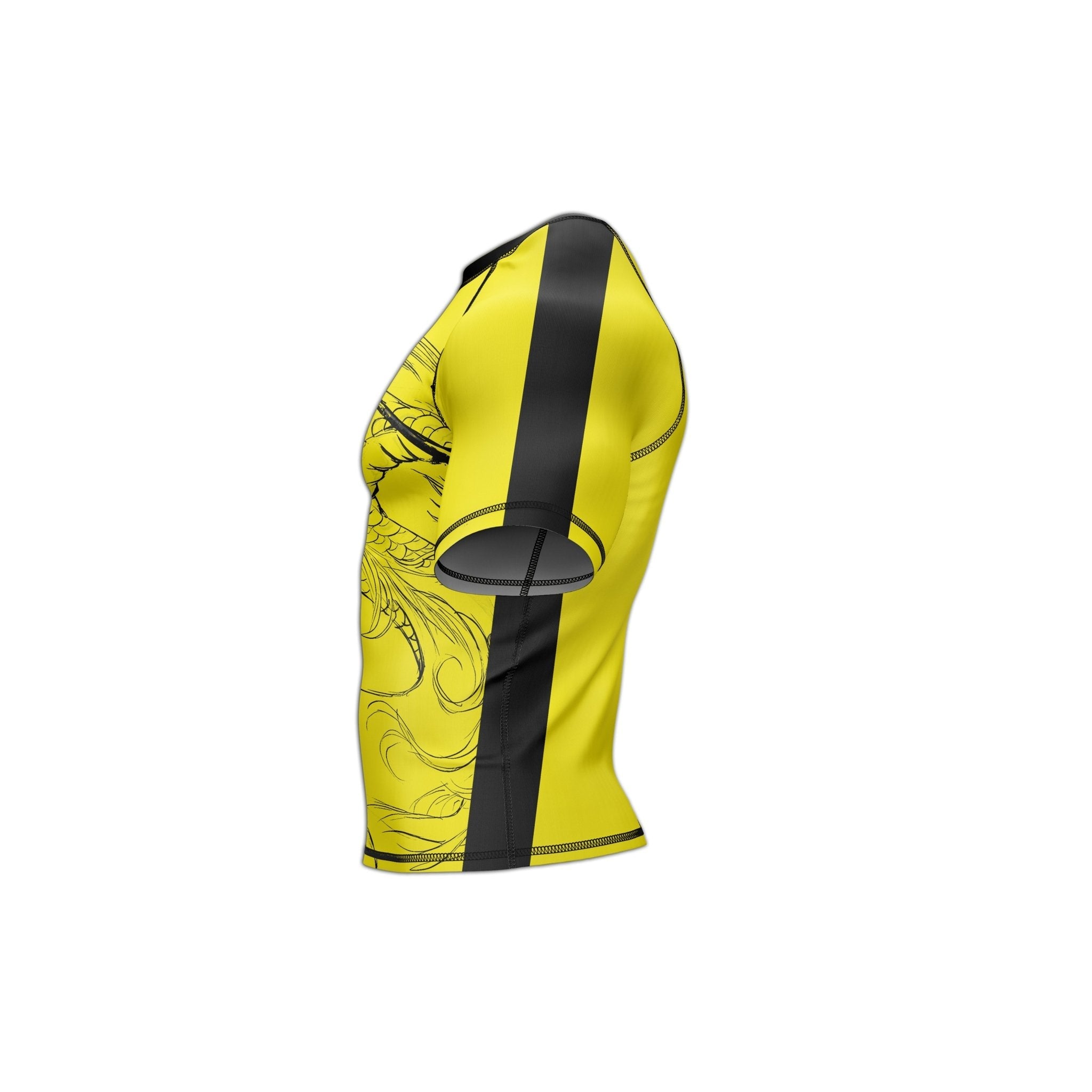 Yellow Fury Premium Bjj Rash Guard For Men/Women