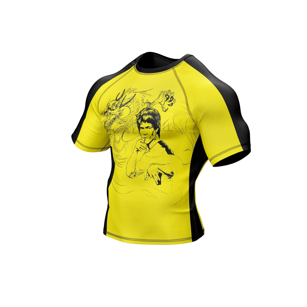 Yellow Fury Premium Bjj Rash Guard For Men/Women