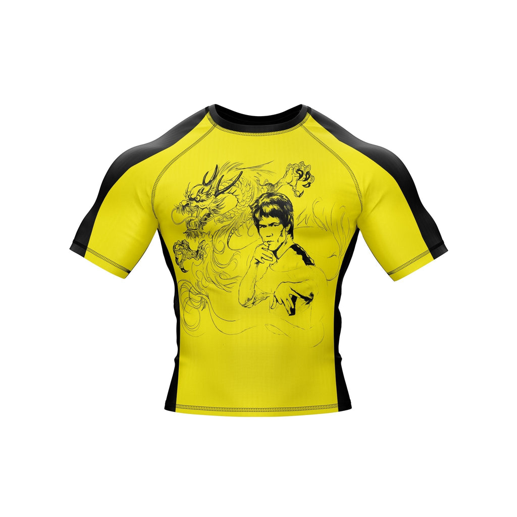 Yellow Fury Premium Bjj Rash Guard For Men/Women