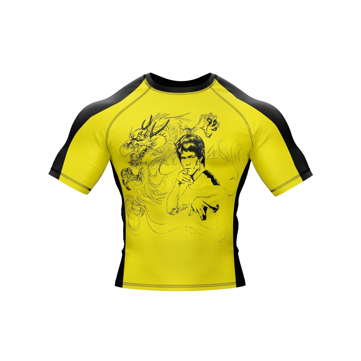 Yellow Fury Premium Bjj Rash Guard For Men/Women